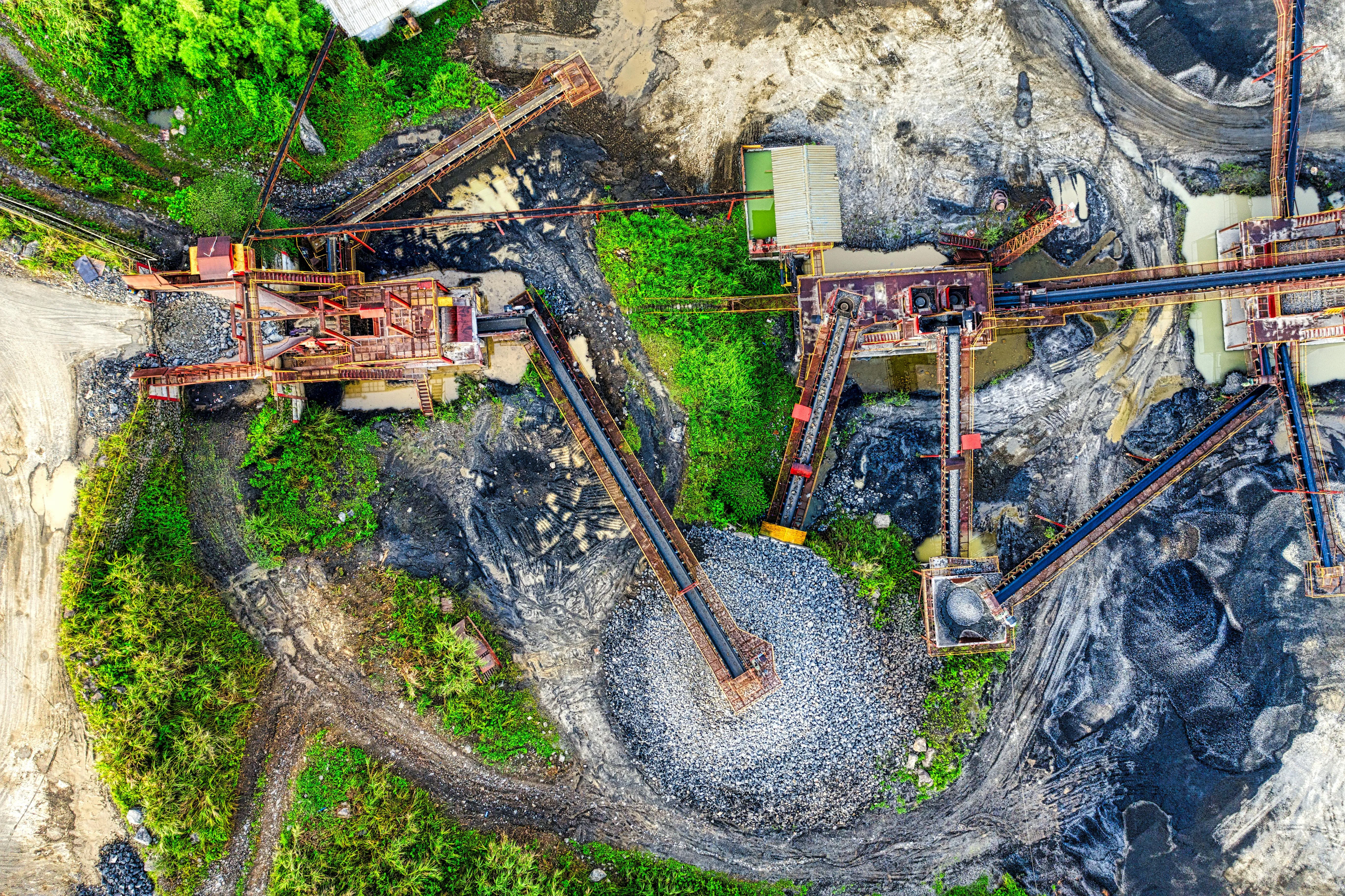 Maquinaria de minería en operación